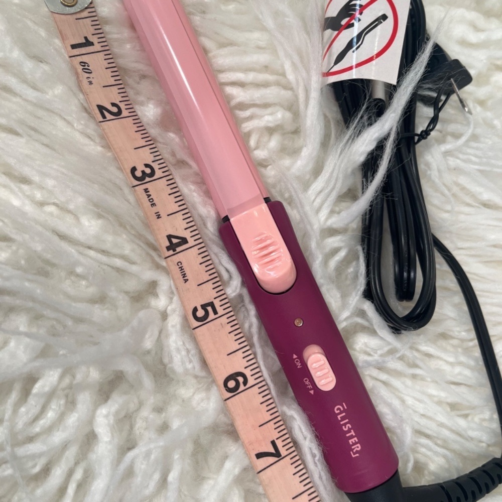 GLISTER "Curling iron with carrying pouch in pink and maroon" - Picture 4 of 6